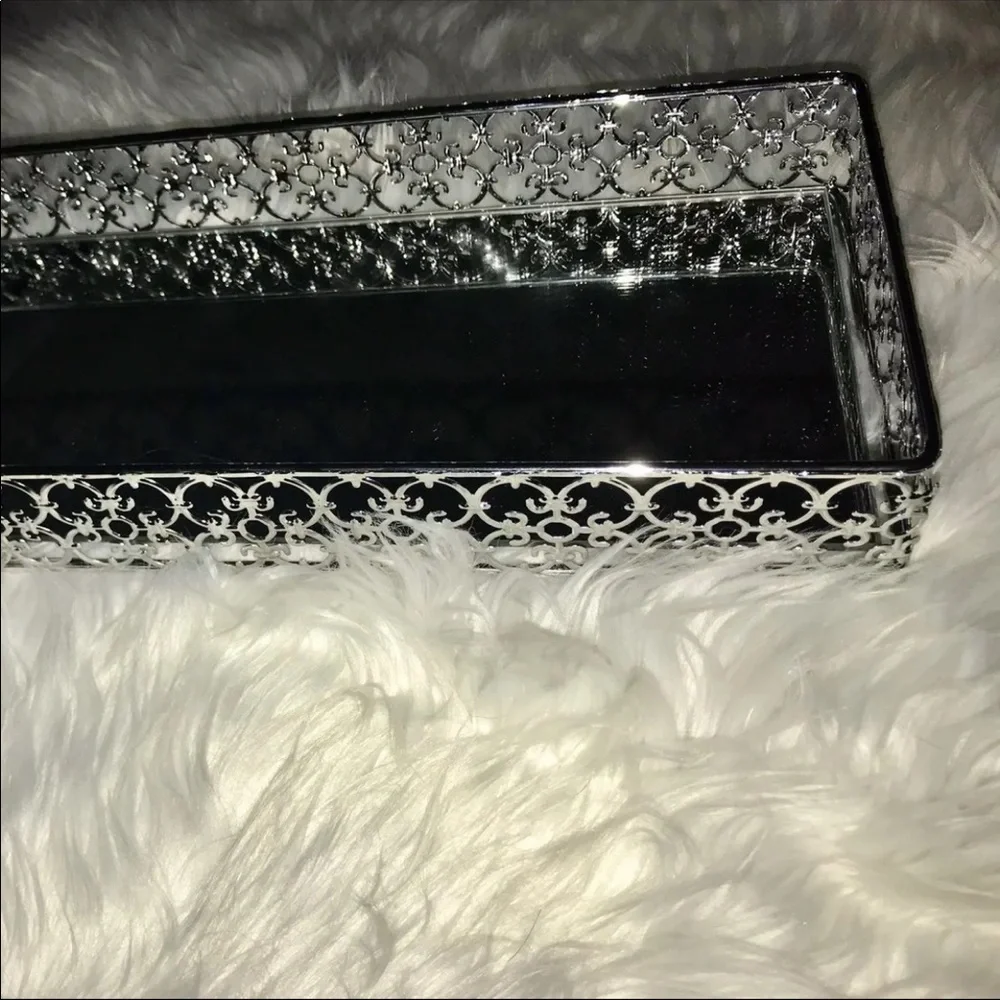 Vanity Tray | Silver Mirror Tray